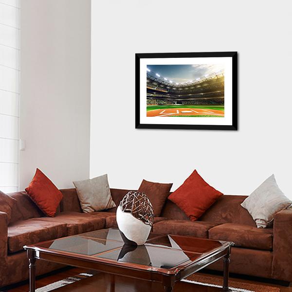 Baseball Grand Arena Canvas Wall Art-5 Horizontal-Gallery Wrap-22" x 12"-Tiaracle
