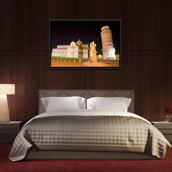 Plaza In Pisa Italy Canvas Wall Art-3 Horizontal-Gallery Wrap-25" x 16"-Tiaracle