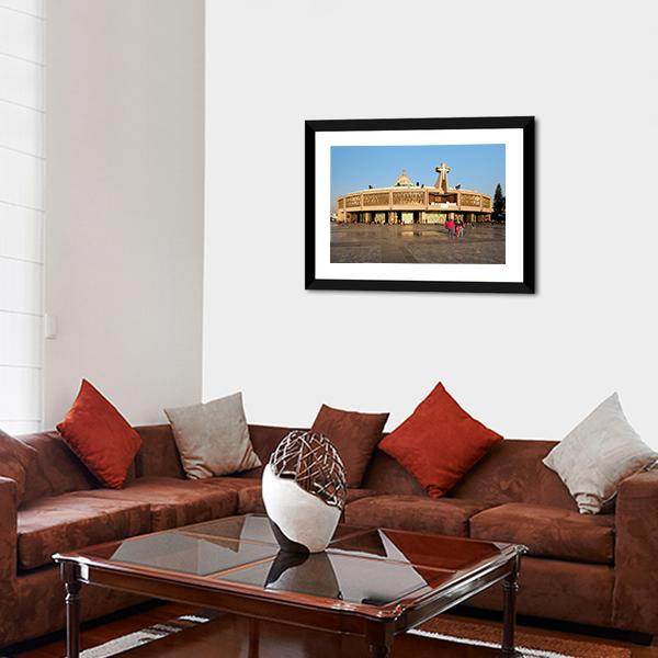 Basilica Of Our Lady Of Guadalupe Canvas Wall Art-3 Horizontal-Gallery Wrap-25" x 16"-Tiaracle
