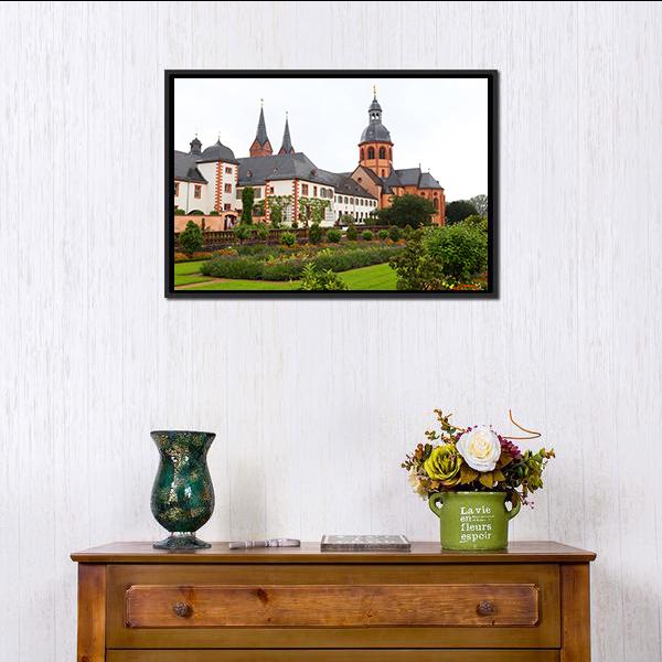 Basilica St Marcellinus & Peter Canvas Wall Art-1 Piece-Floating Frame-24" x 16"-Tiaracle