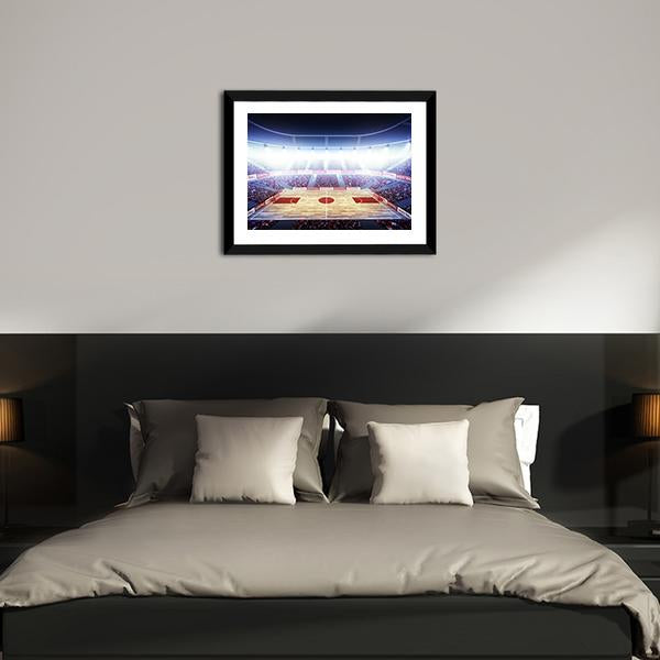 Basketball Arena Canvas Wall Art-3 Horizontal-Gallery Wrap-25" x 16"-Tiaracle