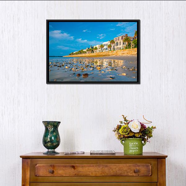 Battery Park In The Historic Waterfront Area Of Charleston Canvas Wall Art-1 Piece-Floating Frame-24" x 16"-Tiaracle