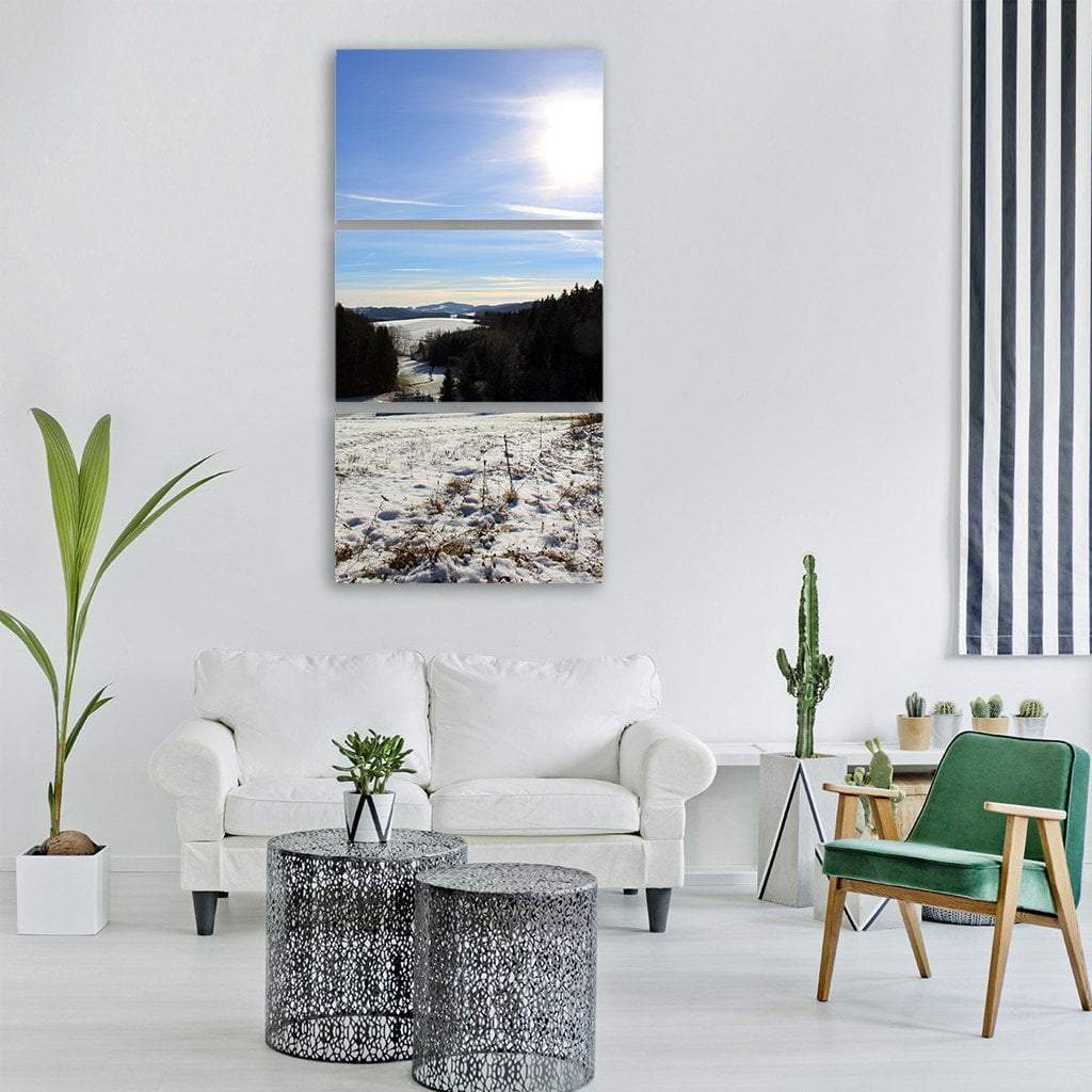 Bavaria In Winter Vertical Canvas Wall Art-3 Vertical-Gallery Wrap-12" x 25"-Tiaracle