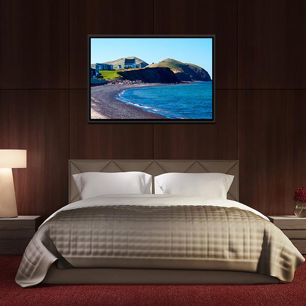 Beach At La Grave Canvas Wall Art-5 Horizontal-Gallery Wrap-22" x 12"-Tiaracle