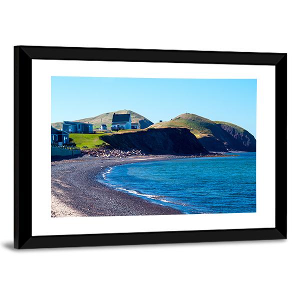 Beach At La Grave Canvas Wall Art-3 Horizontal-Gallery Wrap-25" x 16"-Tiaracle