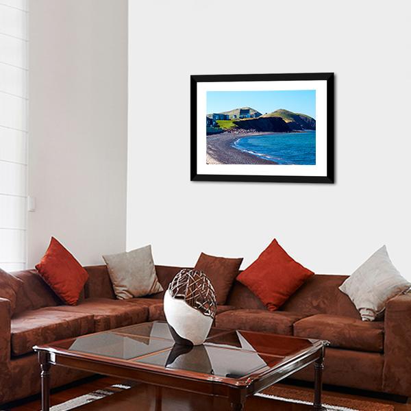 Beach At La Grave Canvas Wall Art-5 Horizontal-Gallery Wrap-22" x 12"-Tiaracle