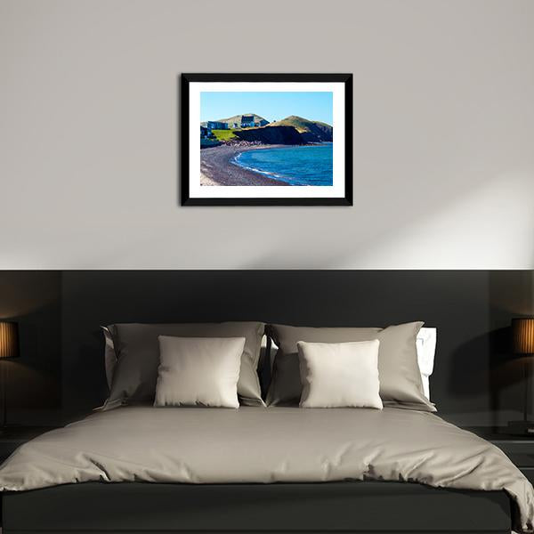 Beach At La Grave Canvas Wall Art-5 Horizontal-Gallery Wrap-22" x 12"-Tiaracle