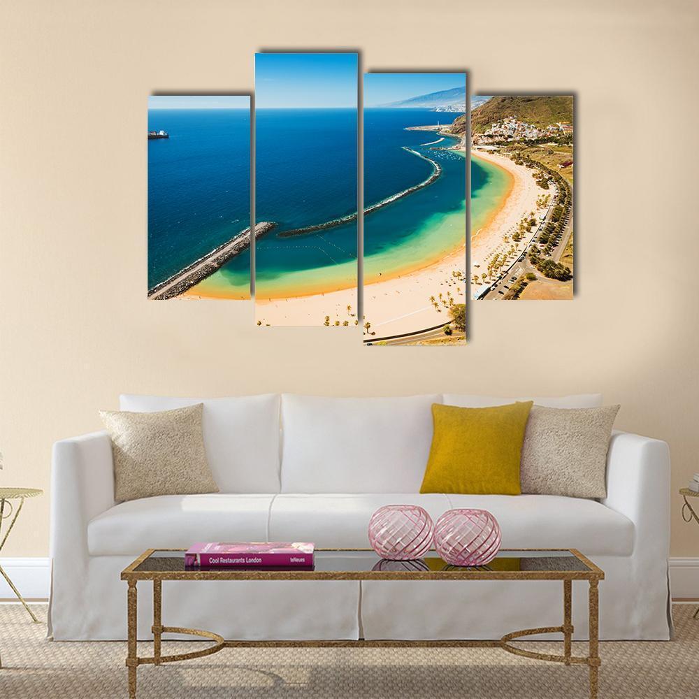 Beach Las Teresitas Canvas Wall Art-4 Pop-Gallery Wrap-50" x 32"-Tiaracle