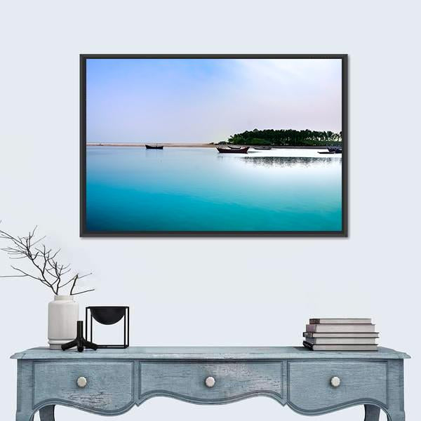 Beach Of East Coast India Canvas Wall Art-3 Horizontal-Gallery Wrap-25" x 16"-Tiaracle