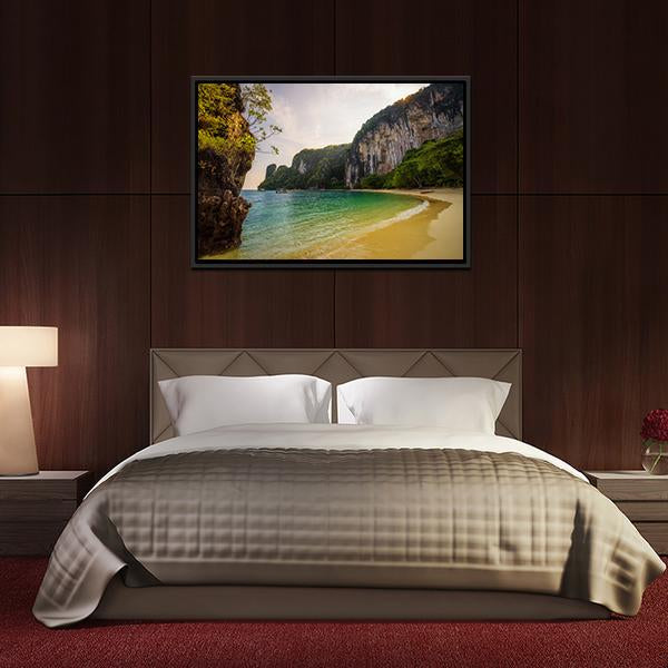 Beach On Koh Hong Island Canvas Wall Art-5 Horizontal-Gallery Wrap-22" x 12"-Tiaracle