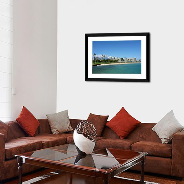 Beach On Magic Island Canvas Wall Art-3 Horizontal-Gallery Wrap-25" x 16"-Tiaracle
