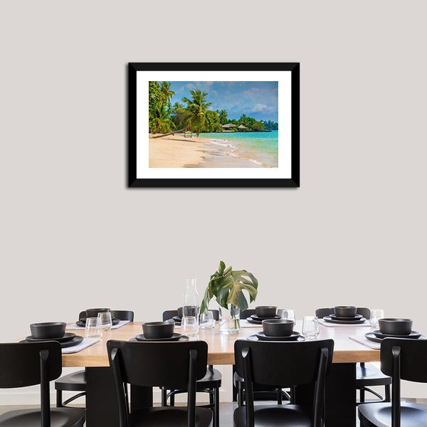 Beach On The Island Canvas Wall Art-3 Horizontal-Gallery Wrap-25" x 16"-Tiaracle