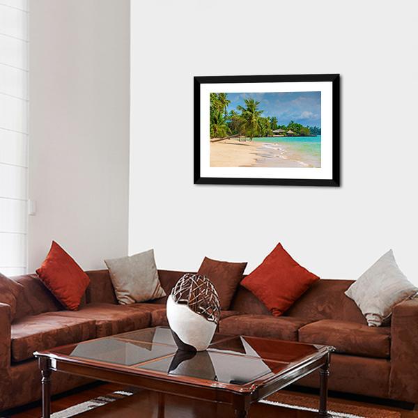 Beach On The Island Canvas Wall Art-3 Horizontal-Gallery Wrap-25" x 16"-Tiaracle