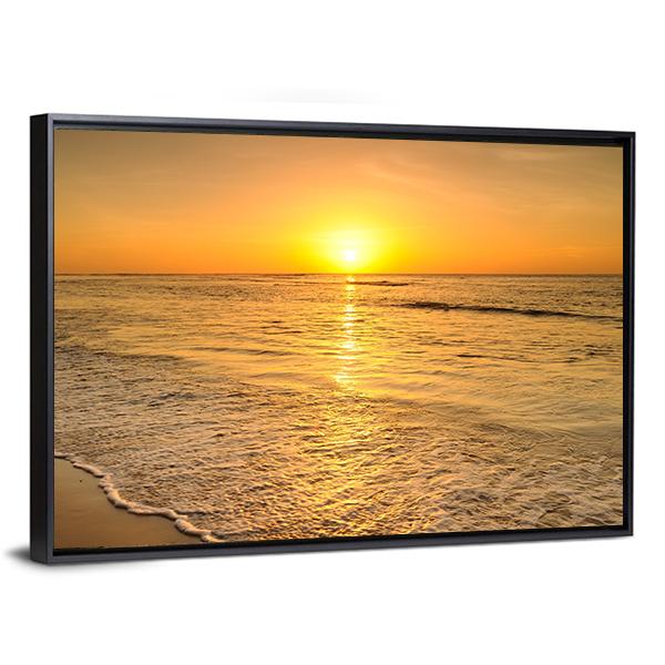 Beach & Sea Sunset Thailand Canvas Wall Art-3 Horizontal-Gallery Wrap-25" x 16"-Tiaracle