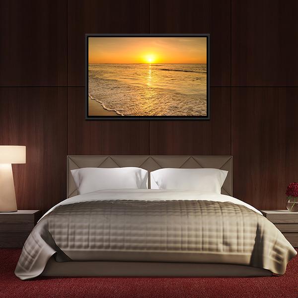Beach & Sea Sunset Thailand Canvas Wall Art-3 Horizontal-Gallery Wrap-25" x 16"-Tiaracle