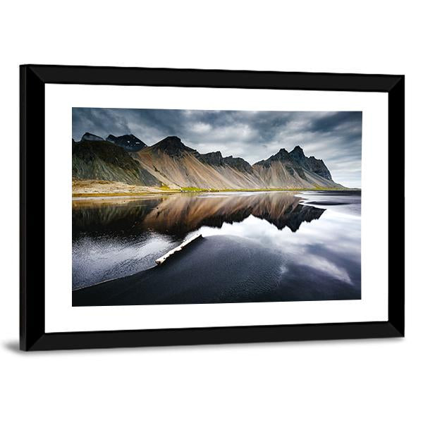 Beach With Wet Black Sand Canvas Wall Art-3 Horizontal-Gallery Wrap-25" x 16"-Tiaracle
