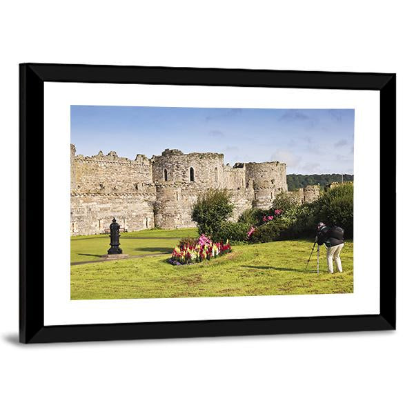 Beaumaris Castle UK Panoramic Canvas Wall Art-1 Piece-36" x 12"-Tiaracle
