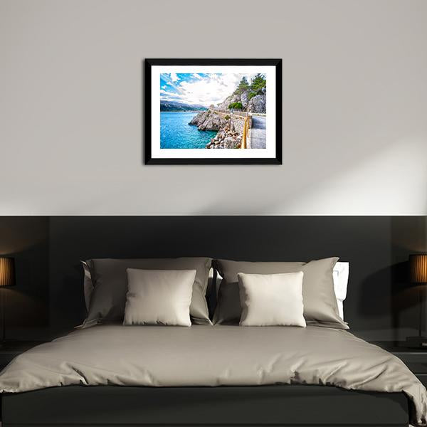 Adriatic Sea Coastline Canvas Wall Art-5 Horizontal-Gallery Wrap-22" x 12"-Tiaracle