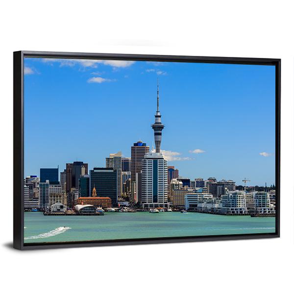 Auckland Cityscape Canvas Wall Art-5 Horizontal-Gallery Wrap-22" x 12"-Tiaracle