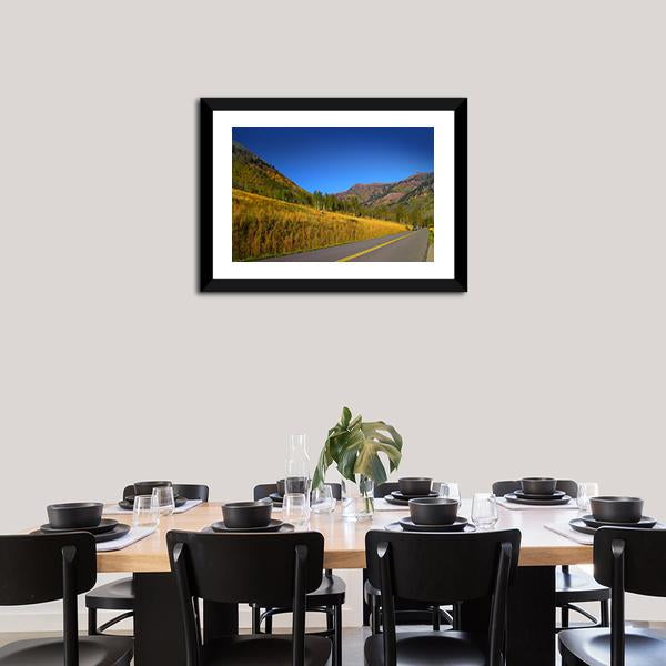 Autumn Drive Colorado Canvas Wall Art-3 Horizontal-Gallery Wrap-25" x 16"-Tiaracle