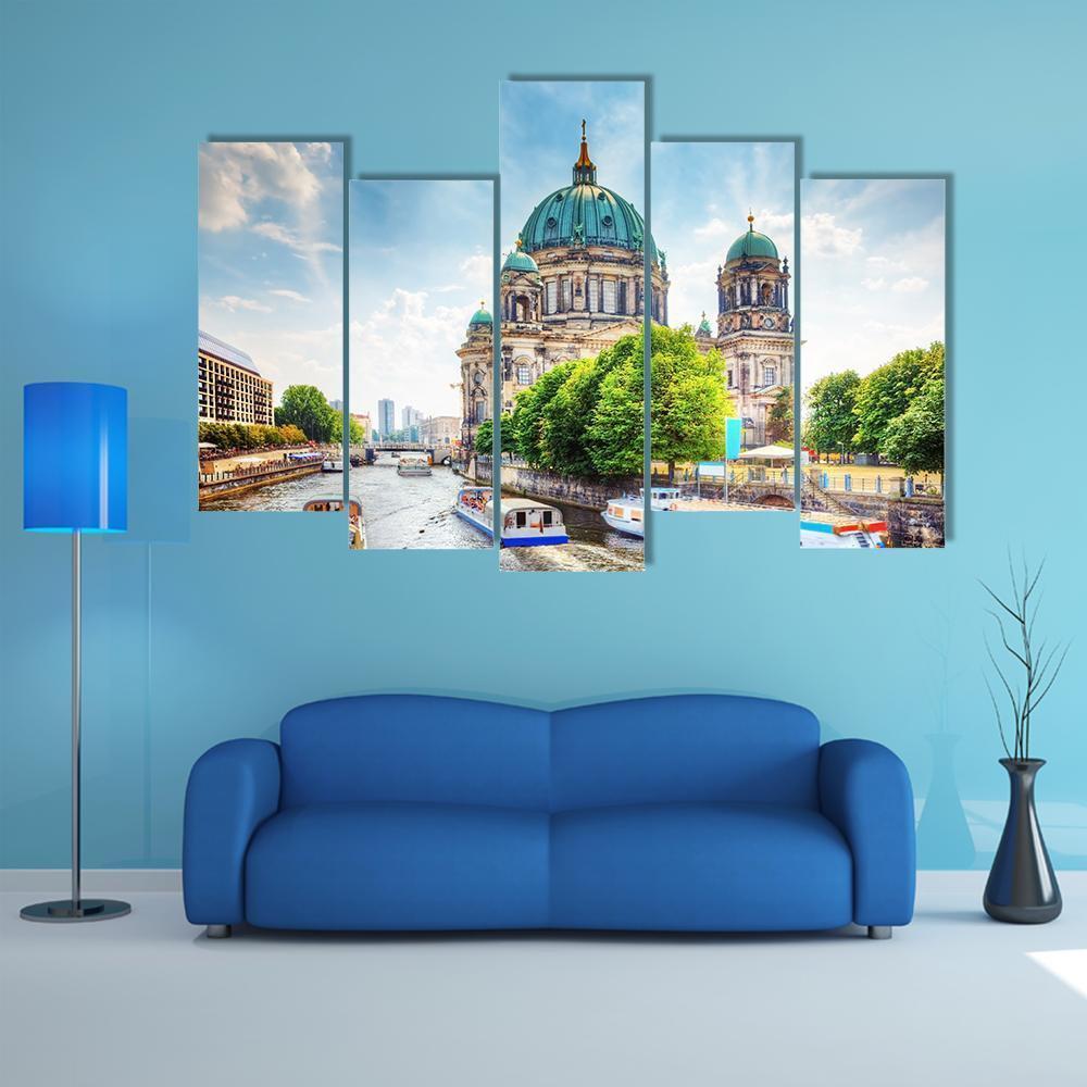 Beautiful Berlin Cathedral Canvas Wall Art-5 Pop-Gallery Wrap-47" x 32"-Tiaracle