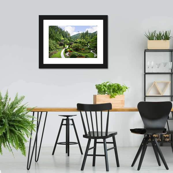 Beautiful Butchart Garden Canvas Wall Art-5 Horizontal-Gallery Wrap-22" x 12"-Tiaracle