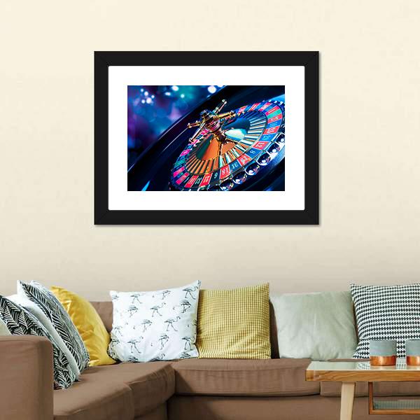 Beautiful Casino Roulette Panoramic Canvas Wall Art-1 Piece-36" x 12"-Tiaracle