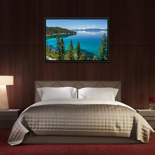 Beautiful Lake Tahoe Canvas Wall Art-5 Horizontal-Gallery Wrap-22" x 12"-Tiaracle