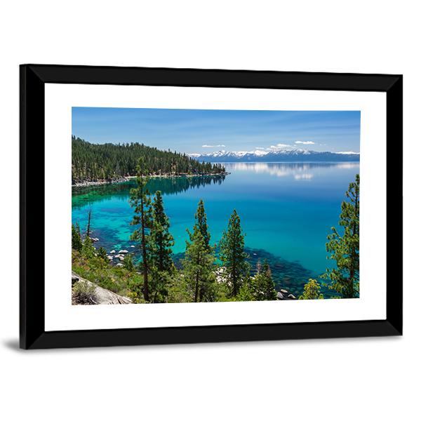 Beautiful Lake Tahoe Canvas Wall Art-5 Horizontal-Gallery Wrap-22" x 12"-Tiaracle