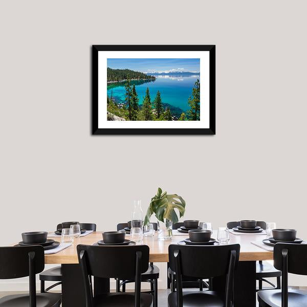 Beautiful Lake Tahoe Canvas Wall Art-5 Horizontal-Gallery Wrap-22" x 12"-Tiaracle