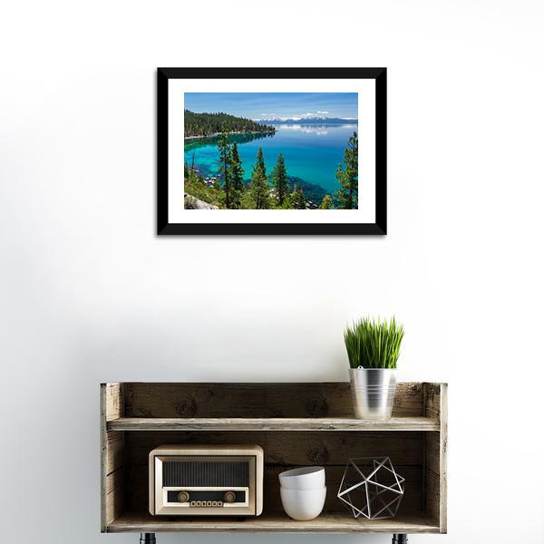 Beautiful Lake Tahoe Canvas Wall Art-1 Piece-Framed Print-20" x 16"-Tiaracle