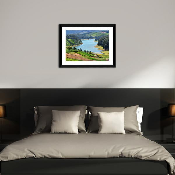 Beautiful Lake View Panoramic Canvas Wall Art-1 Piece-36" x 12"-Tiaracle