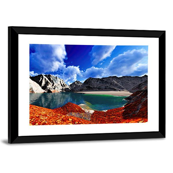 Beautiful Landscape Vertical Canvas Wall Art-3 Vertical-Gallery Wrap-12" x 25"-Tiaracle