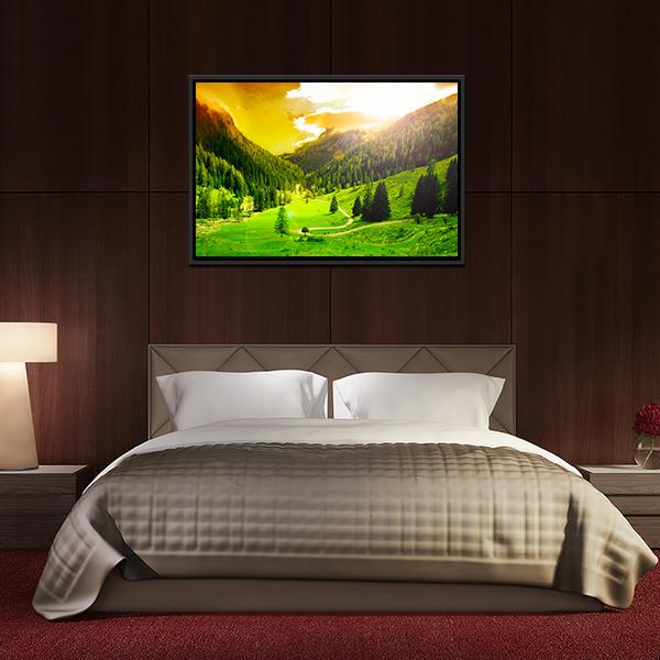 Beautiful Mountain Landscape Canvas Wall Art-5 Horizontal-Gallery Wrap-22" x 12"-Tiaracle