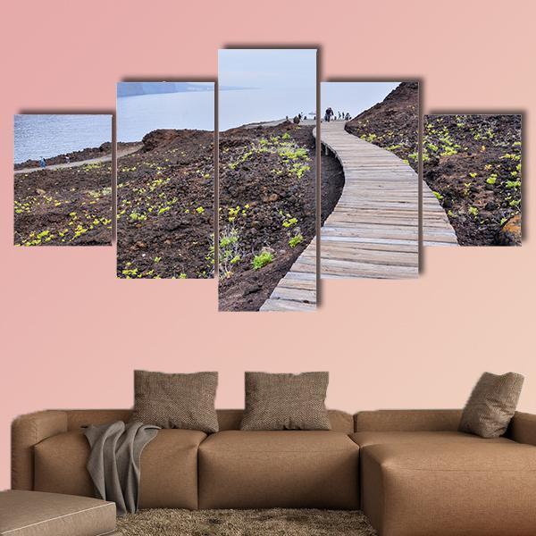 Ocean Coast's View Canvas Wall Art-5 Star-Gallery Wrap-62" x 32"-Tiaracle