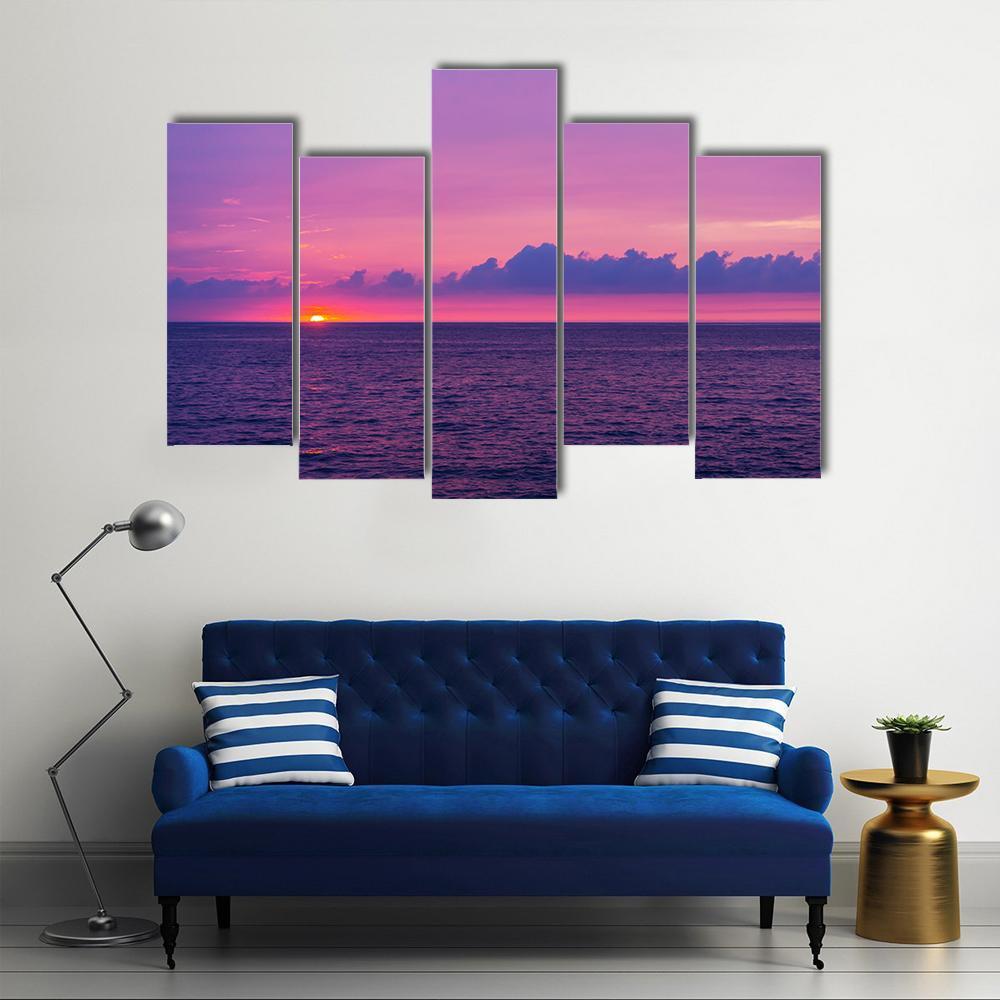 Beautiful Scene In Hawaii Canvas Wall Art-5 Pop-Gallery Wrap-47" x 32"-Tiaracle