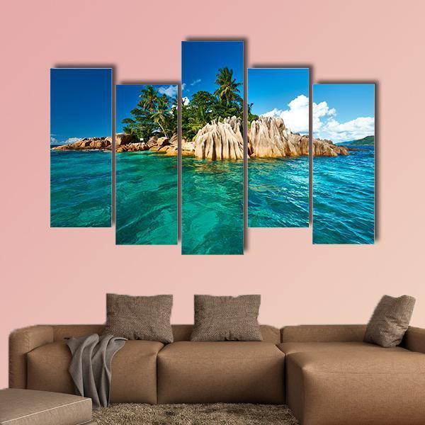 St. Pierre Island At Seychelles Canvas Wall Art-5 Pop-Gallery Wrap-47" x 32"-Tiaracle