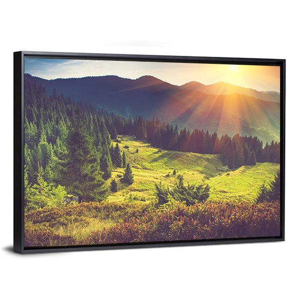 Beautiful Summer Landscape Canvas Wall Art-3 Horizontal-Gallery Wrap-25" x 16"-Tiaracle
