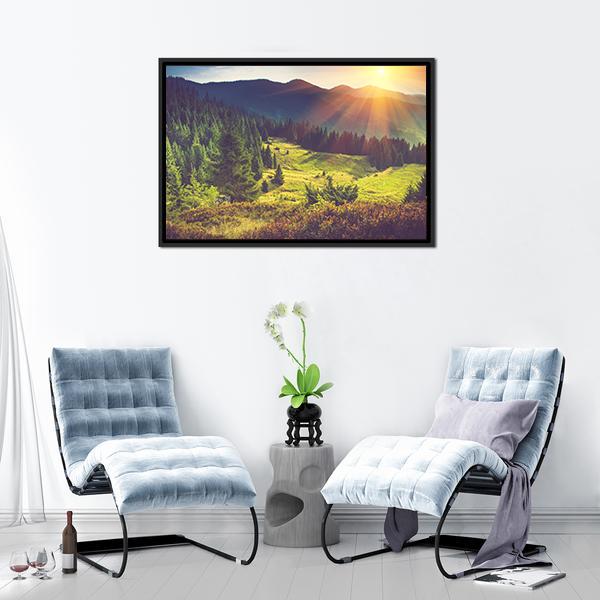 Beautiful Summer Landscape Canvas Wall Art-3 Horizontal-Gallery Wrap-25" x 16"-Tiaracle