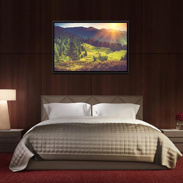 Beautiful Summer Landscape Canvas Wall Art-3 Horizontal-Gallery Wrap-25" x 16"-Tiaracle