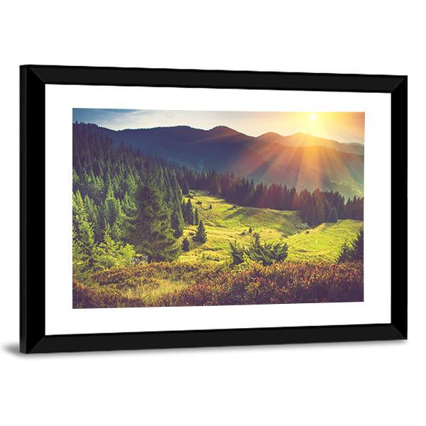 Beautiful Summer Landscape Canvas Wall Art-3 Horizontal-Gallery Wrap-25" x 16"-Tiaracle
