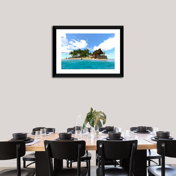 Beautiful View Of Island Canvas Wall Art-5 Horizontal-Gallery Wrap-22" x 12"-Tiaracle