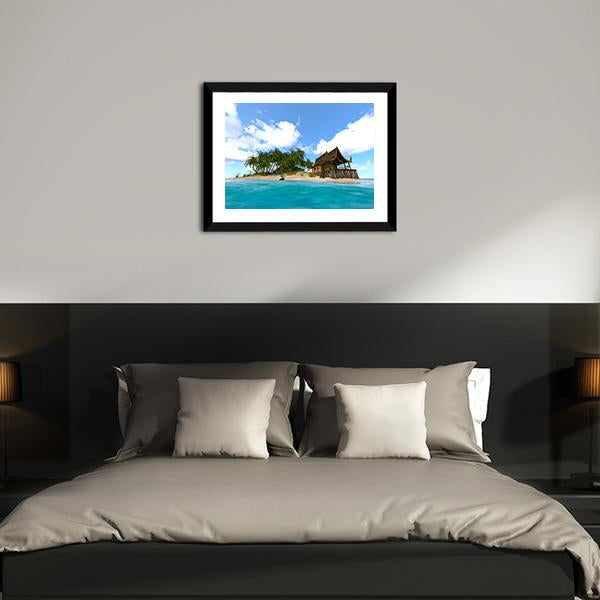 Beautiful View Of Island Canvas Wall Art-5 Horizontal-Gallery Wrap-22" x 12"-Tiaracle