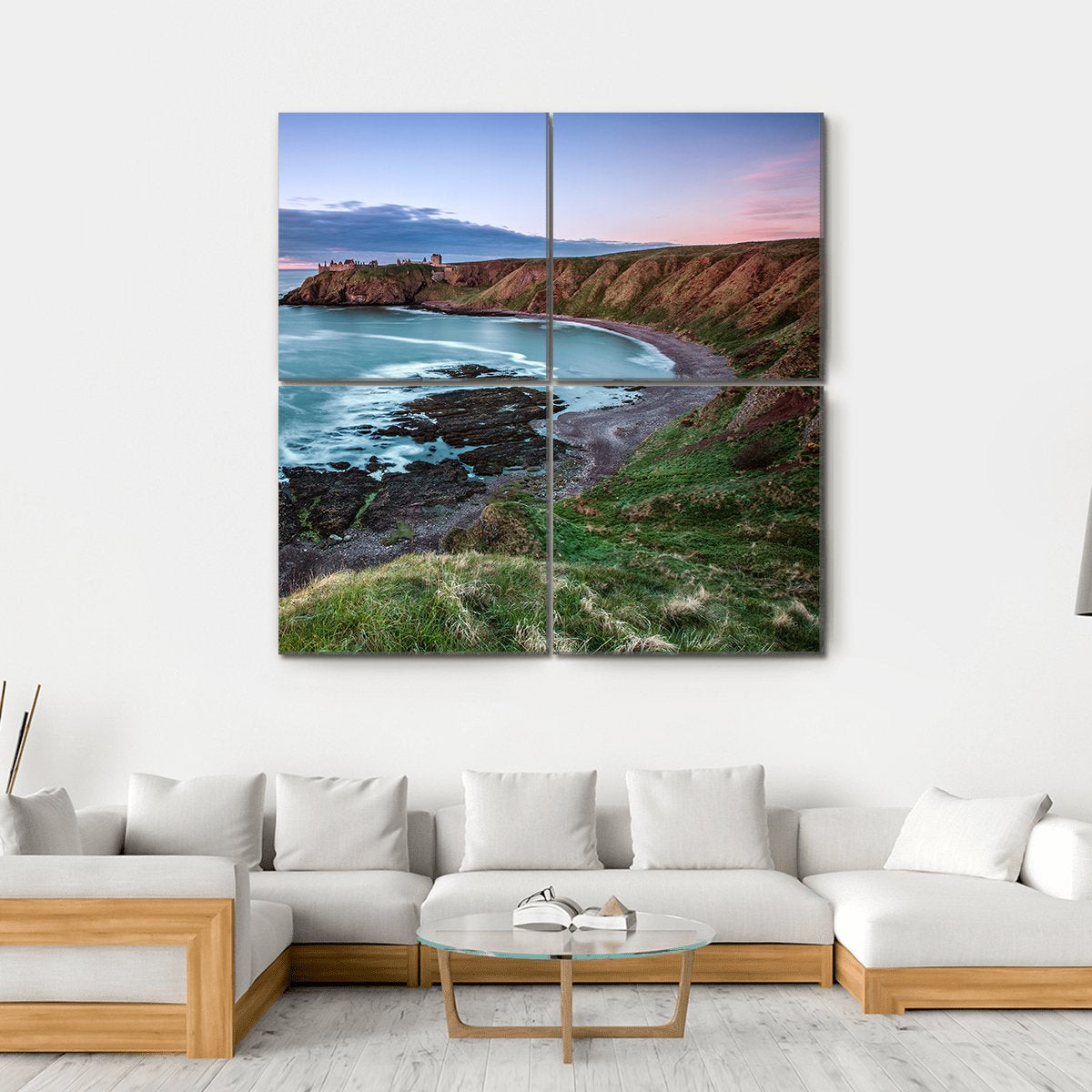 Castle Point In England Canvas Wall Art-4 Square-Gallery Wrap-17" x 17"-Tiaracle
