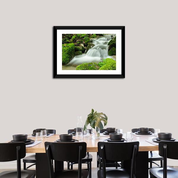 Stream Of Water Canvas Wall Art-3 Horizontal-Gallery Wrap-25" x 16"-Tiaracle