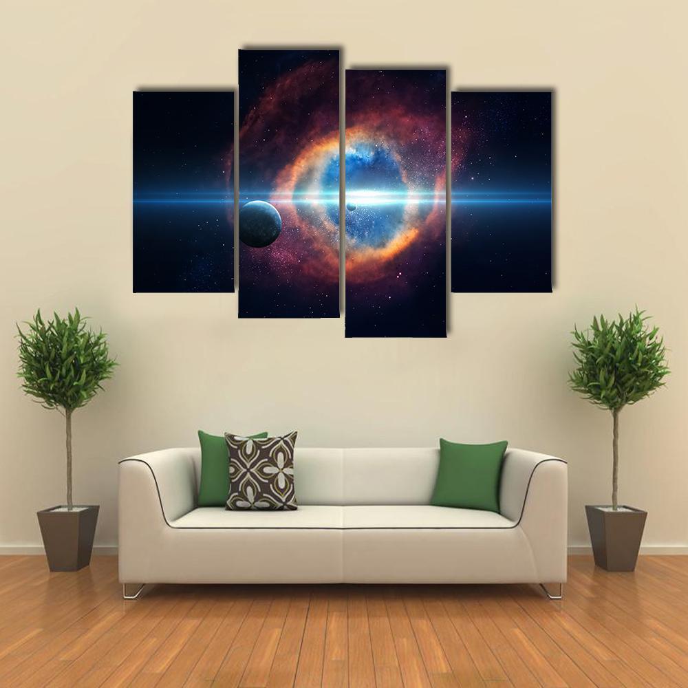 Beauty Of Space Canvas Wall Art-4 Pop-Gallery Wrap-50" x 32"-Tiaracle