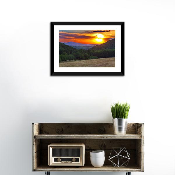Beauty Of Sunset Canvas Wall Art-1 Piece-Framed Print-20" x 16"-Tiaracle