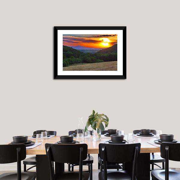 Beauty Of Sunset Panoramic Canvas Wall Art-1 Piece-36" x 12"-Tiaracle