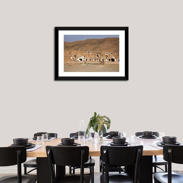 Bedouin House Tunisia Canvas Wall Art-3 Horizontal-Gallery Wrap-25" x 16"-Tiaracle