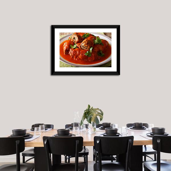 Beef Roll Stuffed Canvas Wall Art-5 Horizontal-Gallery Wrap-22" x 12"-Tiaracle